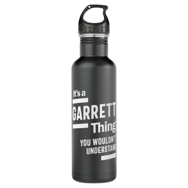 Botella De Agua Garrett Personalized Name Birthday Gift (Anverso)