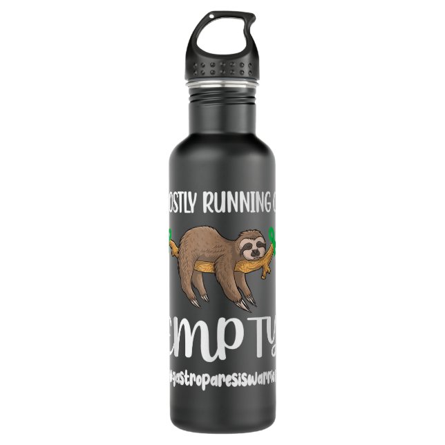 Botella De Agua Gastroparesis Warrior Sloth Cinta Verde Stomach P (Anverso)