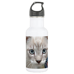 Botella De Agua gatito con ojos azules