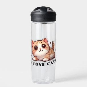 Botella De Agua Gatito Ultra Cuidado Que Amo Los Gatos