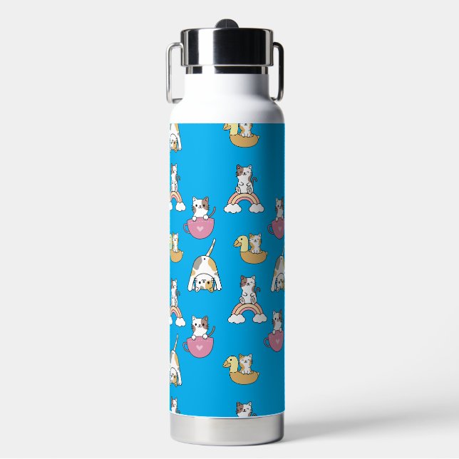 Botella De Agua Gatitos adorables (Frente)