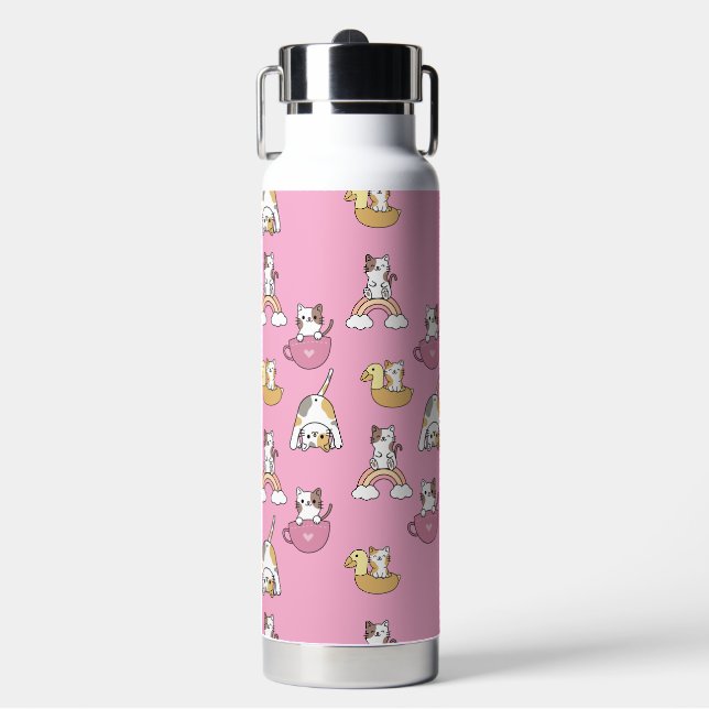 Botella De Agua Gatitos adorables (Frente)