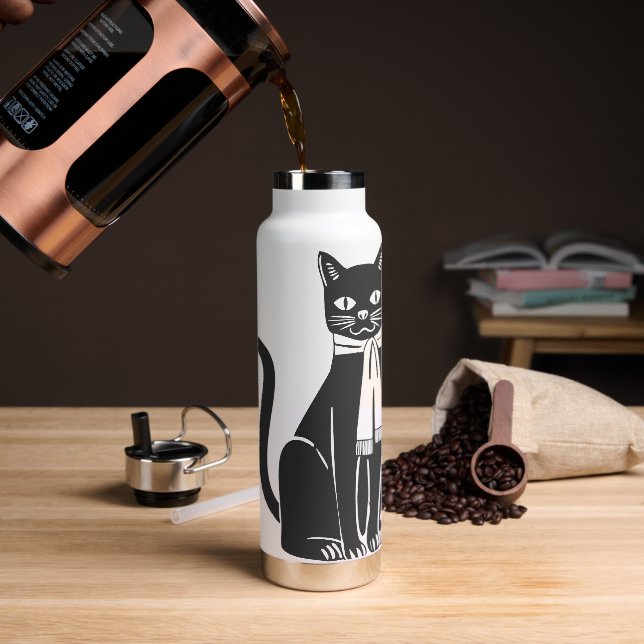 Botella De Agua gato (Café)