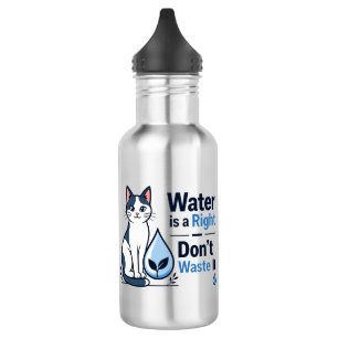 Botella De Agua Gato Adorable Ahorra Agua Ecológico 