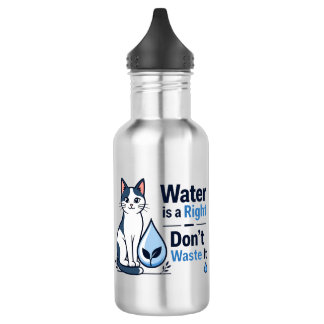 Botella De Agua Gato Adorable Ahorra Agua Ecológico 