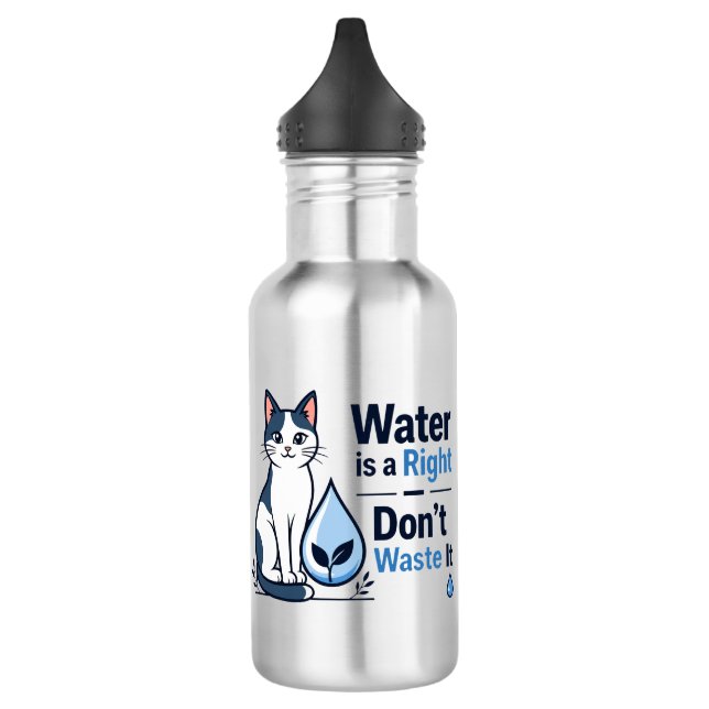 Botella De Agua Gato Adorable Ahorra Agua Ecológico  (Izquierda)