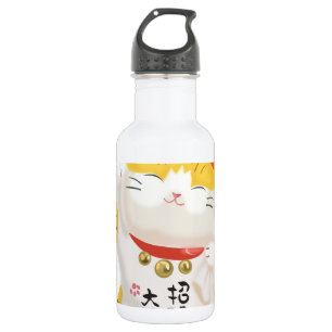 Botella De Agua Gato afortunado japonés