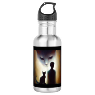 Botella De Agua Gato animal espiritual 2