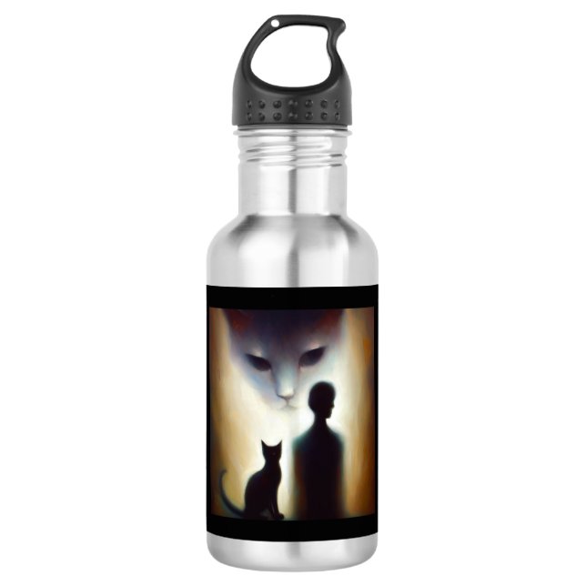 Botella De Agua Gato animal espiritual 2 (Anverso)