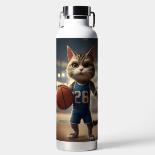 Botella De Agua Gato Baloncesto, 