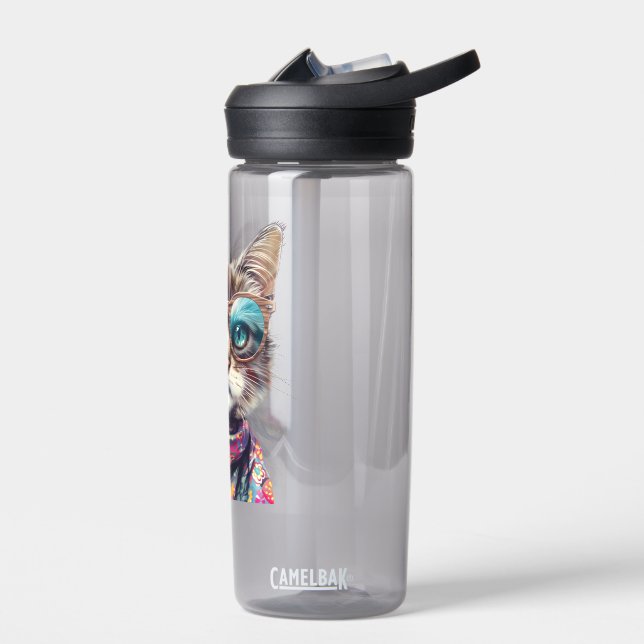 Botella De Agua  Gato Cool con Lentes  (Izquierdo)