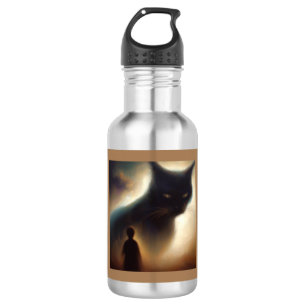 Botella De Agua Gato de animal espiritual 1