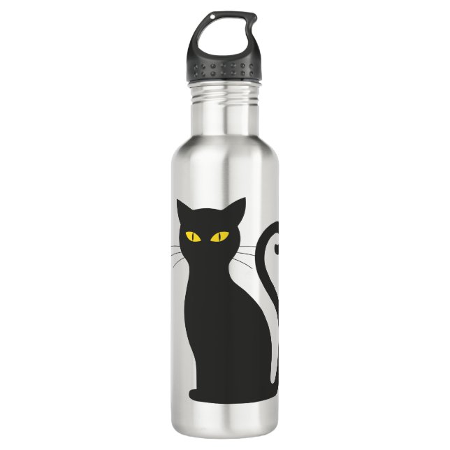 Botella De Agua Gato de Halloween (Anverso)