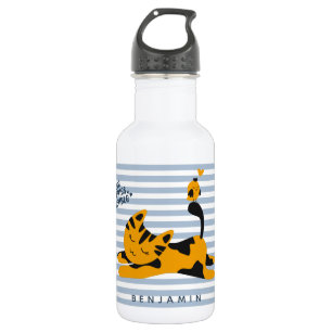 Botella De Agua Gato de jengibre lindo - Niños personalizados
