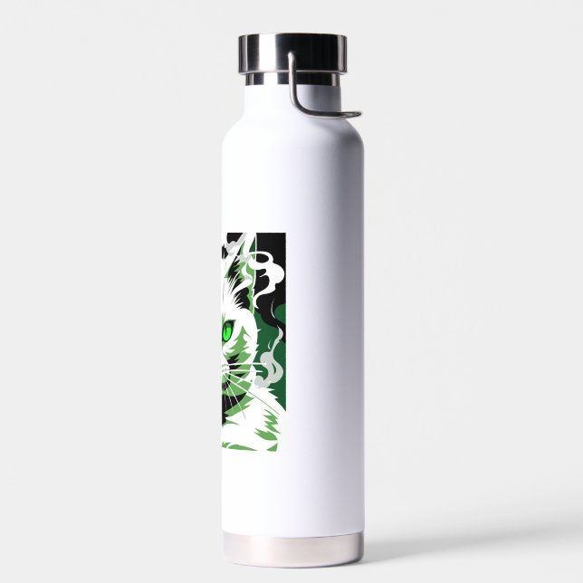Botella De Agua Gato de ojos verdes (Izquierdo)