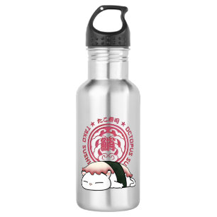 Botella De Agua Gato de Sushi de Pulpo Tako