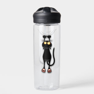 Botella De Agua Gato divertido Personaje Rascando Tela