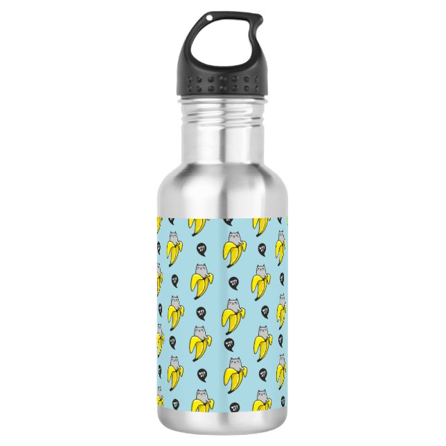 Botella De Agua Gato en banana (Anverso)