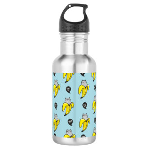 Botella De Agua Gato en banana