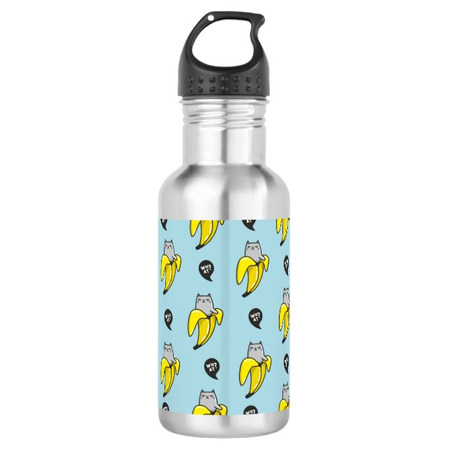 Botella De Agua Gato en banana (Anverso)