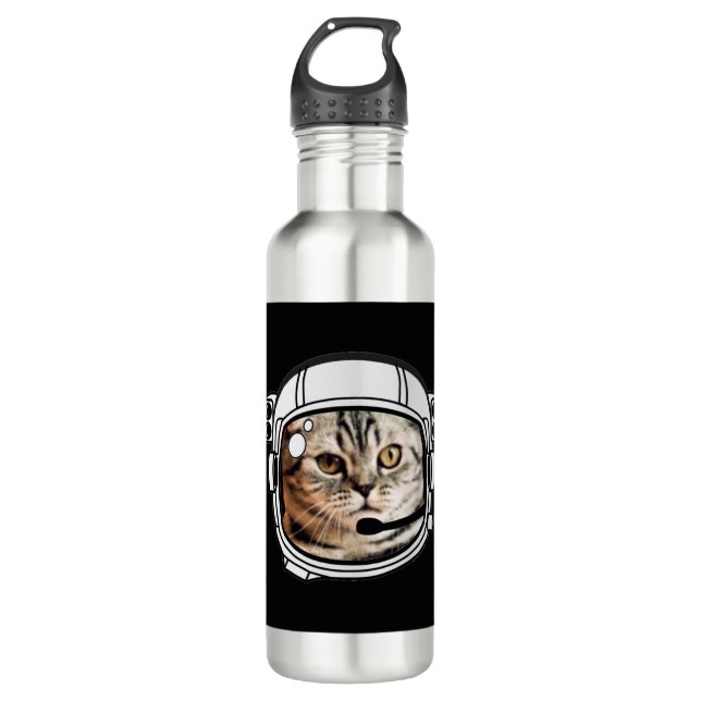 Botella De Agua Gato espacial (Anverso)
