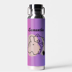 Botella De Agua Gato juguetón personalizado con yarn