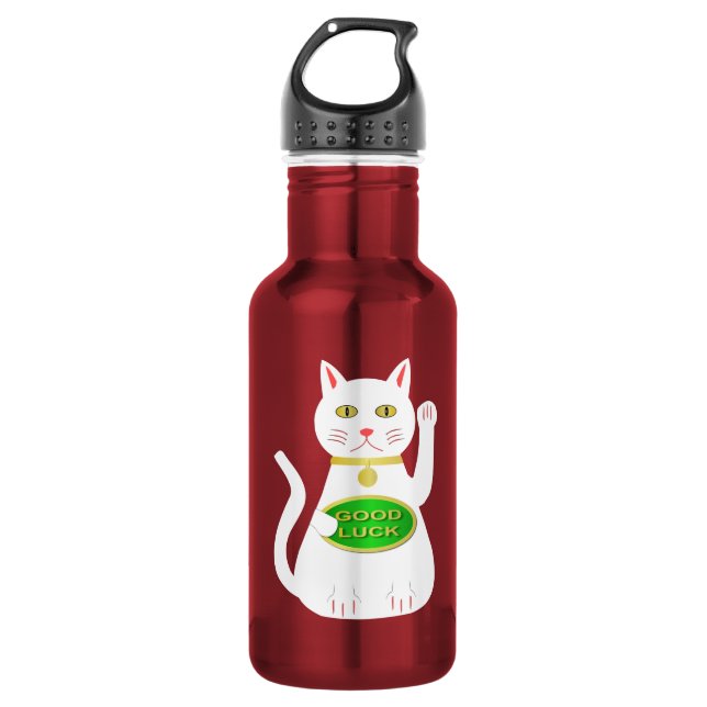 Botella De Agua Gato Lucky Oriental (Anverso)