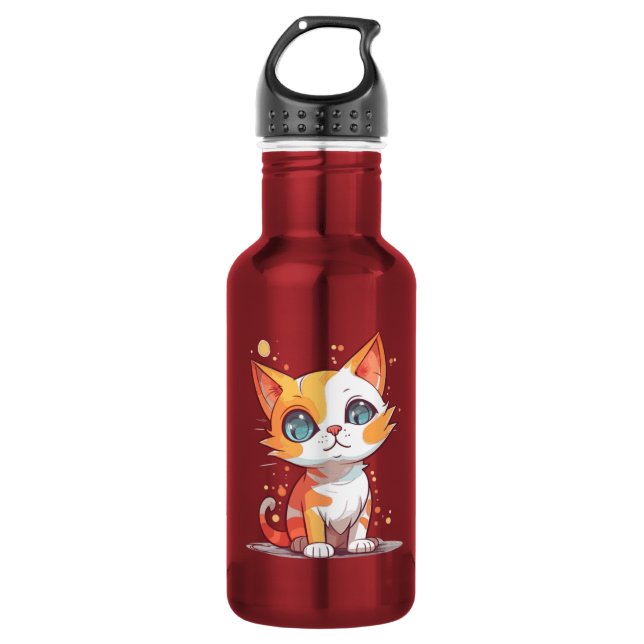 Botella De Agua Gato marrón adorable (Anverso)