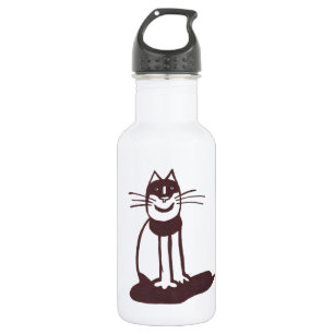 Botella De Agua Gato negro