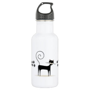 Botella De Agua Gato negro