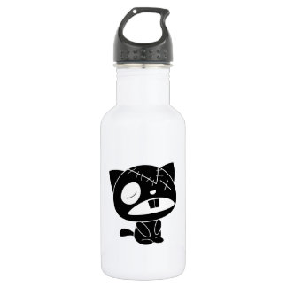 Botella De Agua Gato Negro Gatito Zombie Lindo