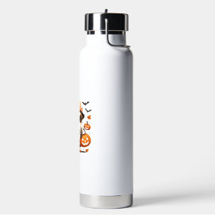 Botella De Agua Gato negro lindo con sombrero de bruja � Kawaii Ha