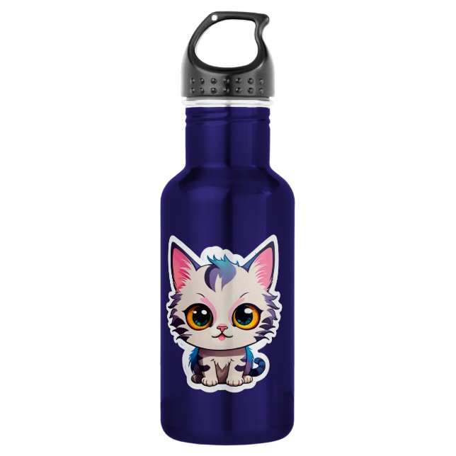 Botella de agua "Gato Pastel" Adorable (Anverso)