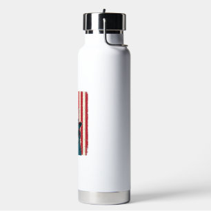 Botella De Agua Gato Patriótico Bandera Diseño de Camiseta de Grab