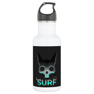 Botella De Agua Gato Skull Graffiti Surf