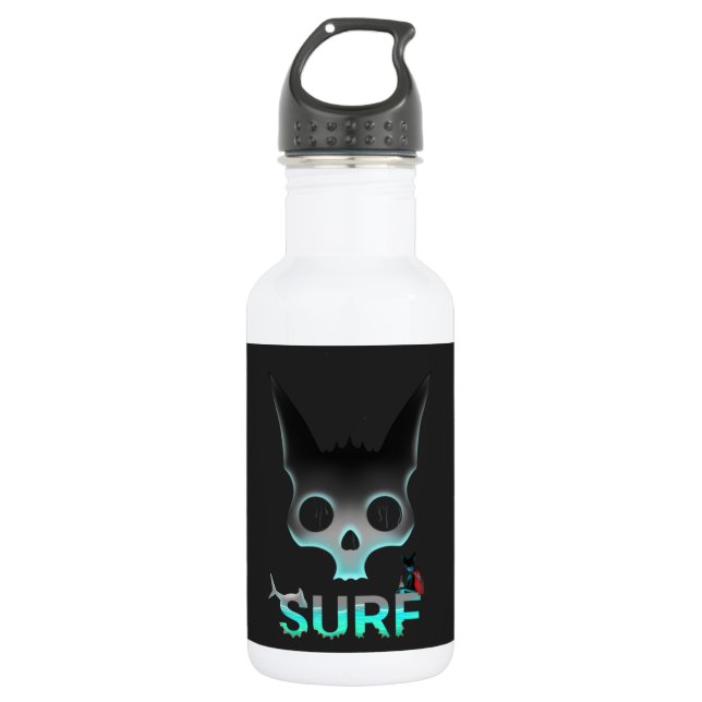 Botella De Agua Gato Skull Graffiti Surf (Anverso)