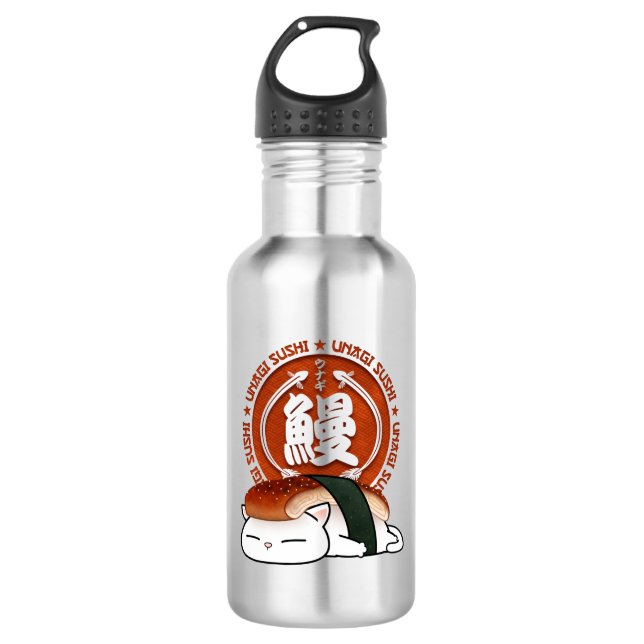 Botella De Agua Gato Unagi Eel Sushi (Anverso)