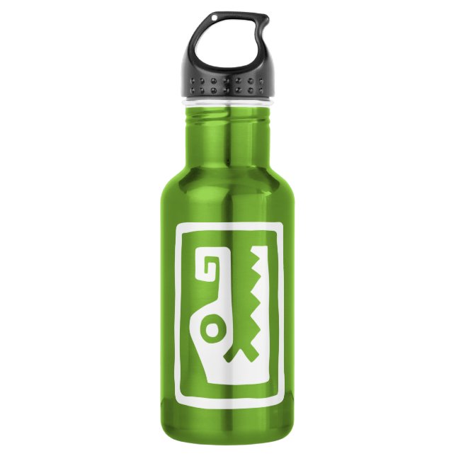 Botella De Agua Gator, jeroglífico mexicano (maya) (Anverso)