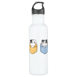 Botella De Agua Gatos cortos