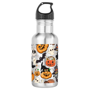 Botella De Agua Gatos divertidos de Halloween en una fiesta