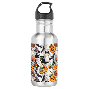 Botella De Agua Gatos divertidos de Halloween en una fiesta