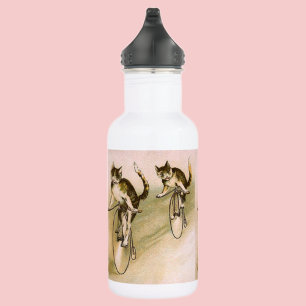 Botella De Agua Gatos en bicicletas