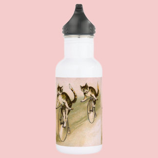 Botella De Agua Gatos en bicicletas