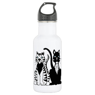 Botella De Agua Gatos gemelos Personalizados