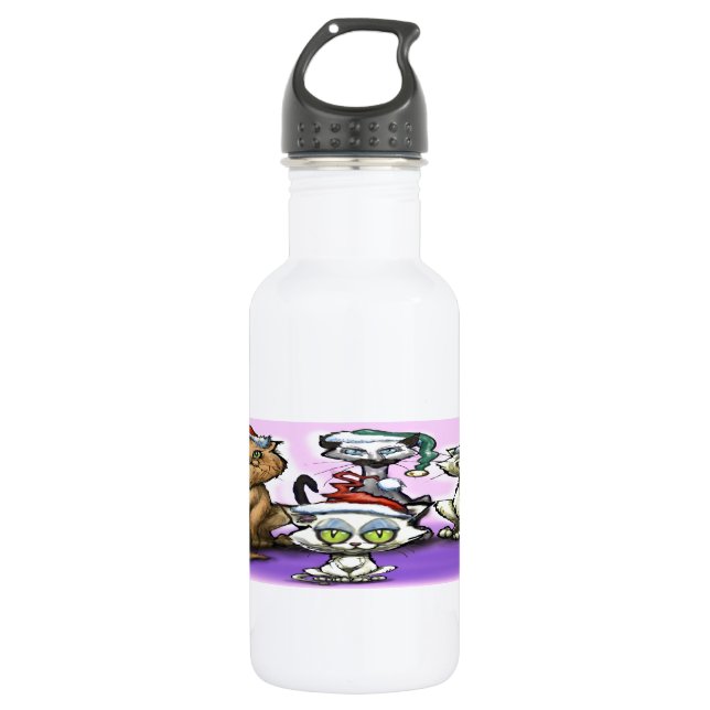 Botella De Agua Gatos navidades (Anverso)