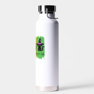 Botella De Agua Gatos negros con sombreros de bruja camiseta esenc