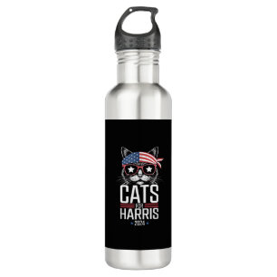 Botella De Agua Gatos para Harris 2024 - Kamala Harris para Presid