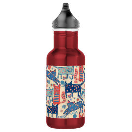 Botella De Agua Gatos Retro