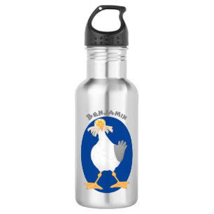 Botella De Agua Gaviota divertida con personalizado de patatas fri