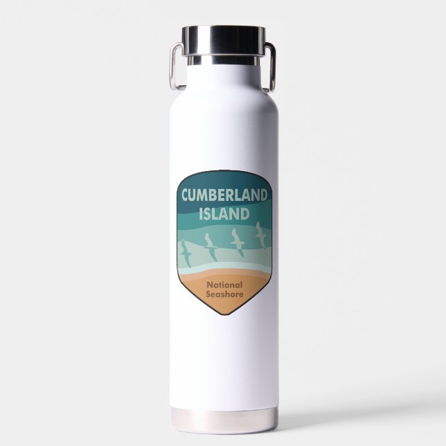 Botella De Agua Gaviotas marinas nacionales de la isla Cumberland (Delantero)